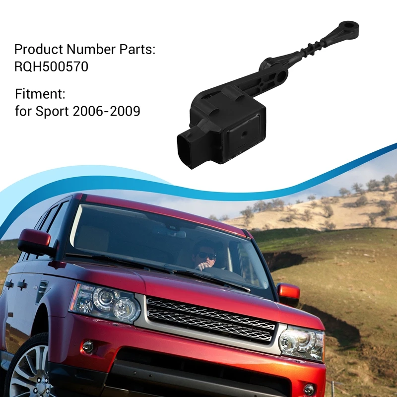 

Car Front Left Height Sensor Headlight Level Sensor RQH500570 For Land Rover Range Rover Sport 2006-2009