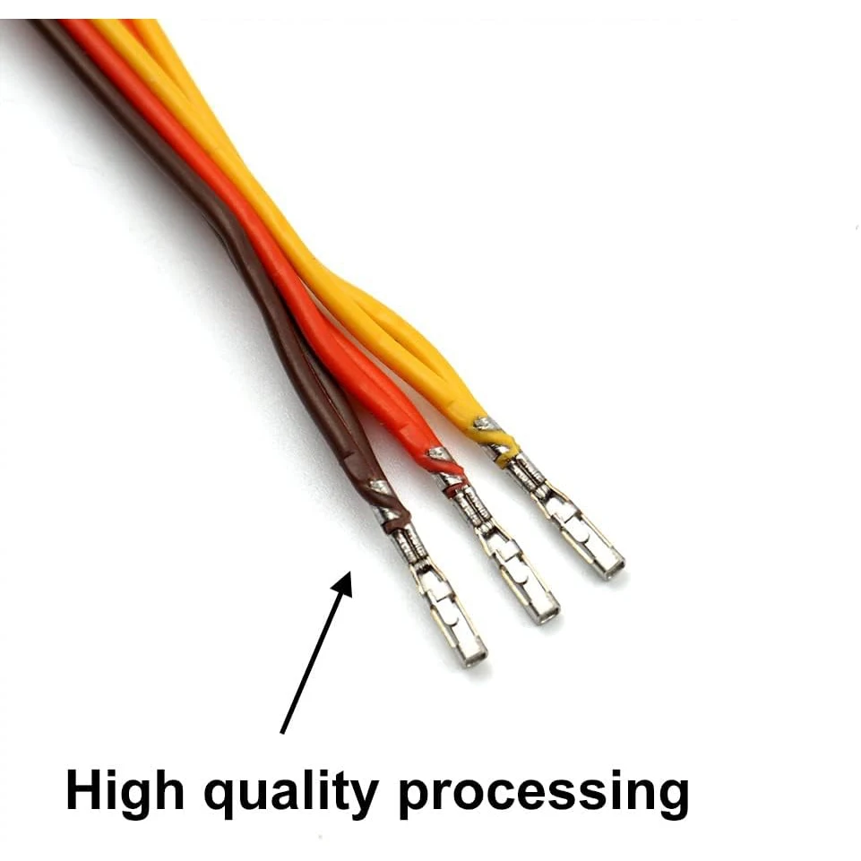 Servo Y Harness Splitter Cable 3 Pin Connector Wire Male to Female 4 Way Extension Lead Compatible with JR Futaba RC Car Airplan