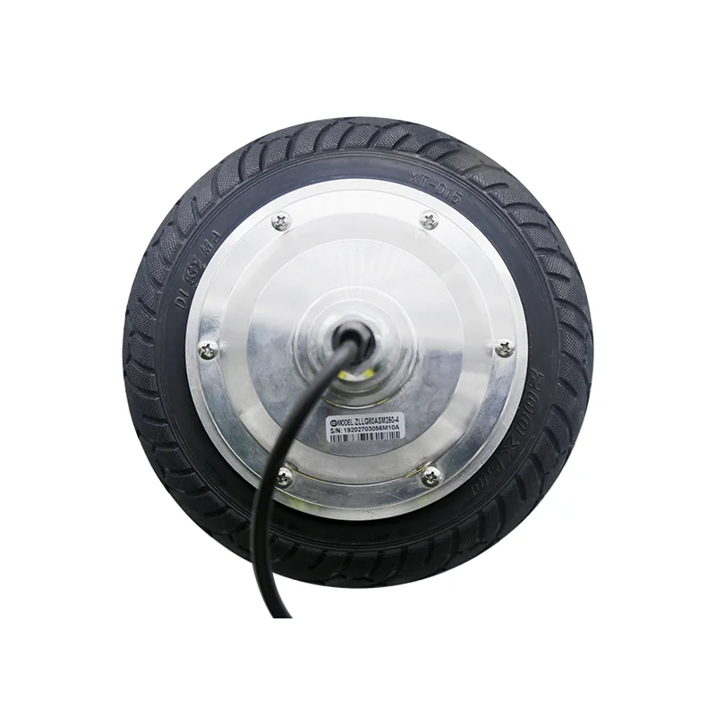 Programmable AGV 8inch 36V 250W 150kg load double shaft brushless wheel dc bldc gear hub servo motor with 4 ratio reducer