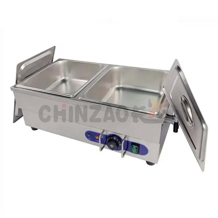 Restaurant Catering Equipment Desktop 2-Pan Electric Bain Marie Food Warmer With Temperature Controller