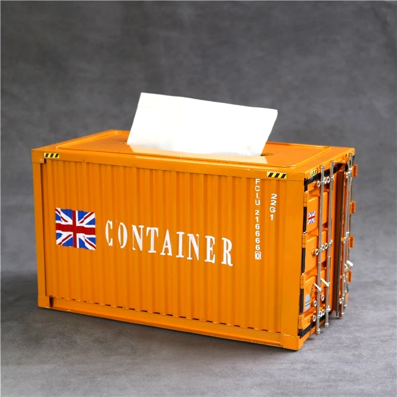 Iron Container Model Tissue Box Decor Metal Napkin Houseware Everyday Necessity Utensil Craft Ornament Accessories