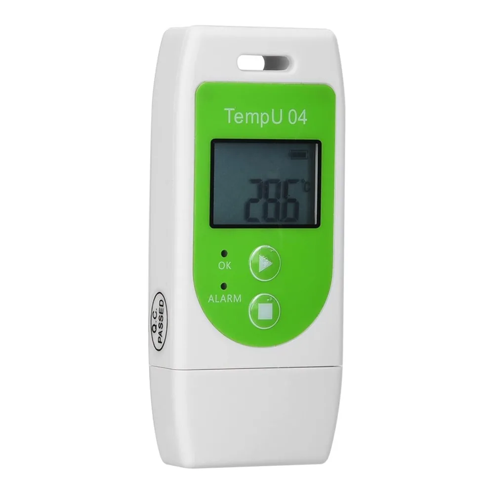 Plastic Temperature Data Logger Built-in USB Port 32,000 Data Points USB Temperature Logger LCD Display Wide Measurement Range