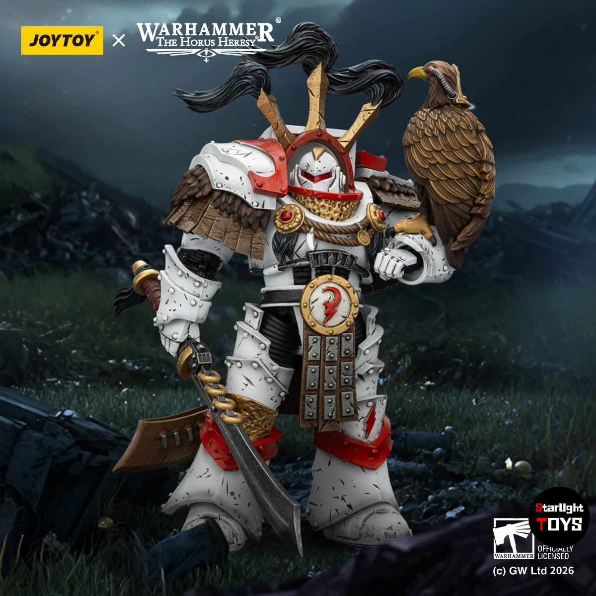 

Предзаказ: Фигурка JOYTOY Warhammer 40K White Scars Legion Praetor в броне Cataphractii Terminator, масштаб 1/18