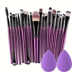 20Pcs Makeup Brushes Set Soft Fluffy  For Cosmetics Foundation Blush Powder Eyeshadow For Kabuki Beauty Blending Makeup Tools