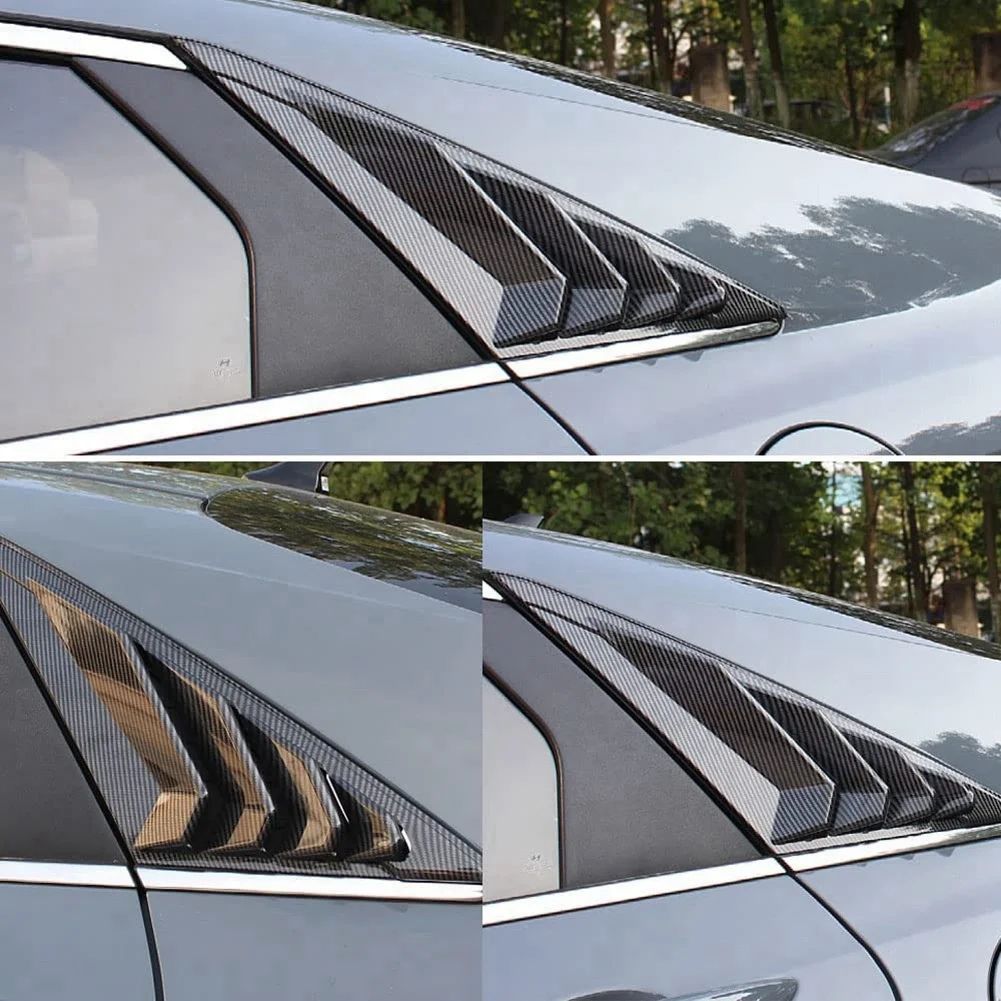 

ABS Rear Window Louver Shutter Cover Trim For Hyundai Elantra 2021 2022 Air Vent Scoop Shade Replacement Accessories 1Set