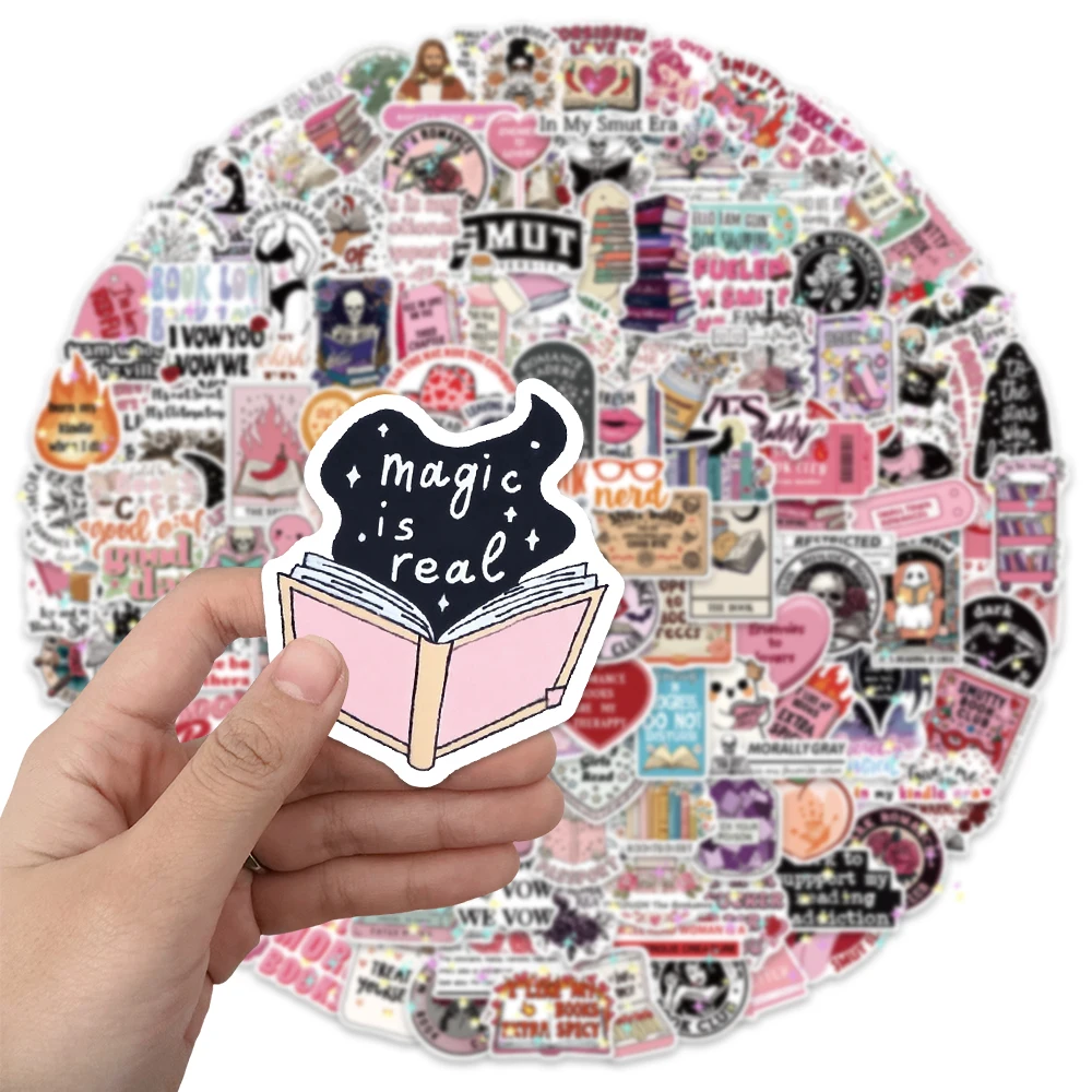 50/150PCS Reading Sparkling Stickers Cartoon Fun Graffiti Stickers DIY Phone Cases Postcards Luggage Notebook Speaker Stickers