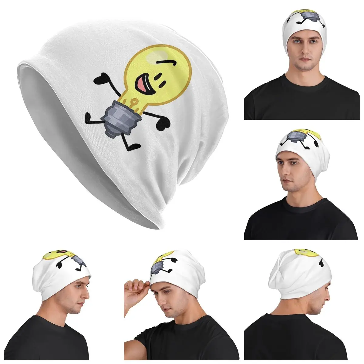 

BFDI Inanimate Insanity , All Characters Warm Knitted Cap Hip Hop Bonnet Hat Autumn Winter Outdoor Beanies Hats for Unisex Adult