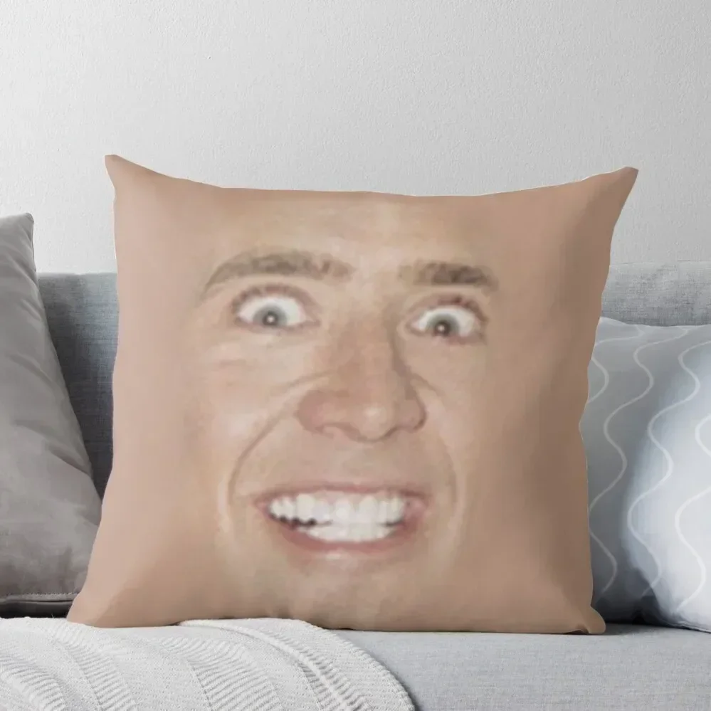 

Nicholas Cage Face Pattern Throw Pillow luxury sofa pillows pillowcases for sofa cushions christmas supplies pillow