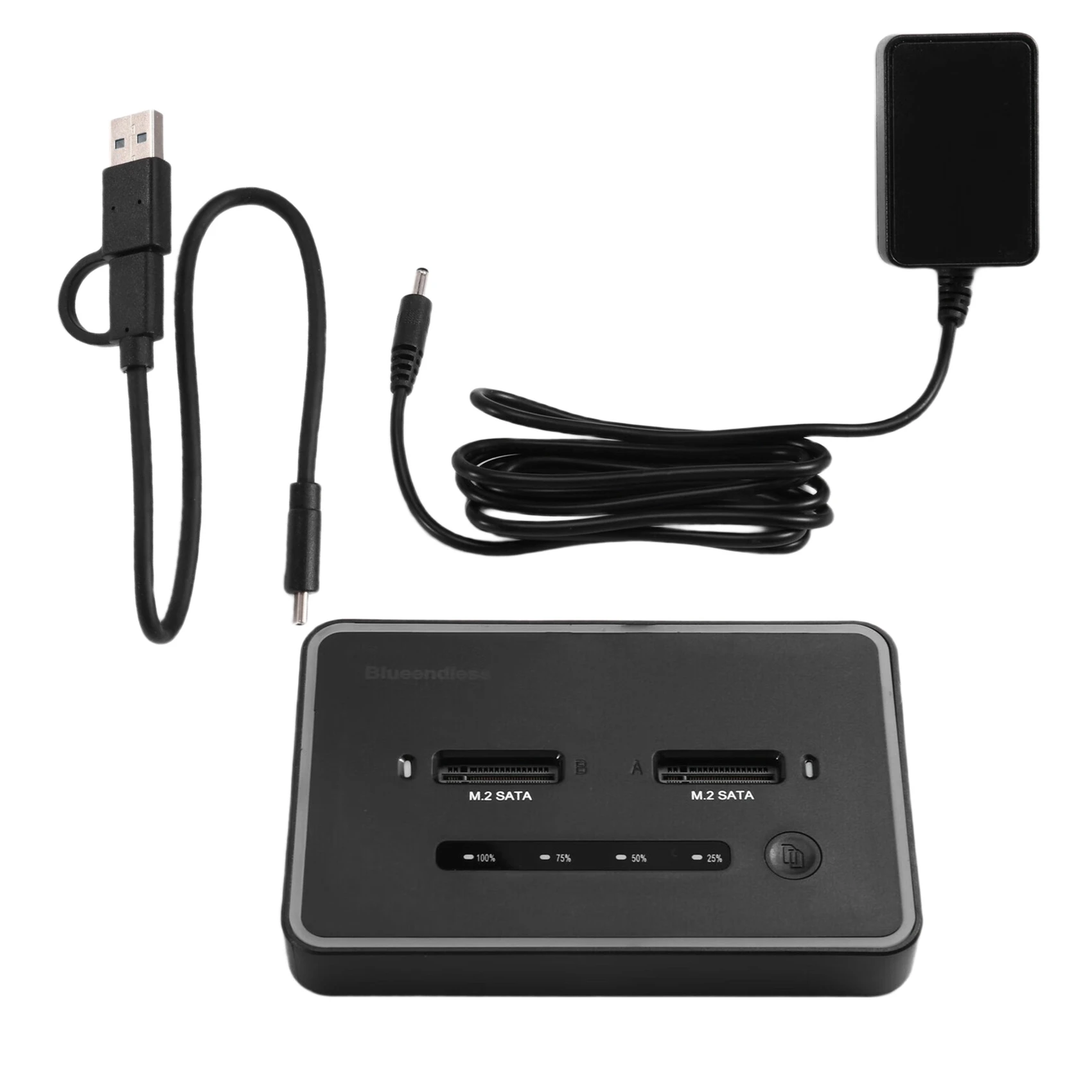 24-Hour Delivery BLUEENDLESS Dual Protocol M. 2 Ssd Case Offline Clone For Sata 2 Bay SSD Enclosure Type-C Docking Station EU Pl