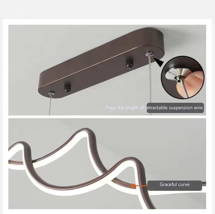 Post modern Pendant Lamp long table bar LED light modern simple creative Entertainment Office dining room bedroom light