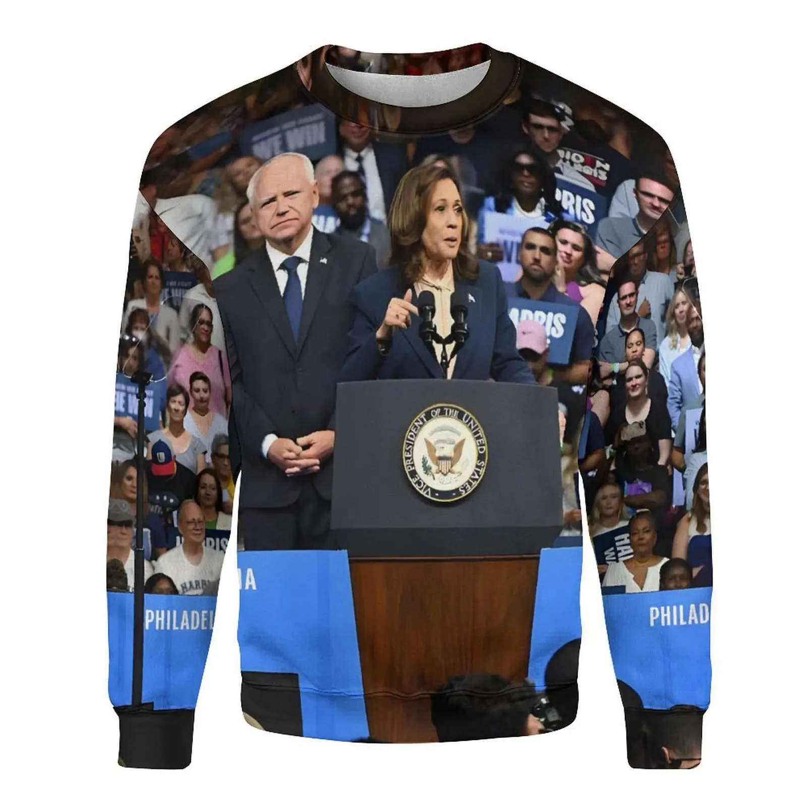 2024 Kamala Devi Harris felpa 3D Print Pullover uomo donna Harris Fans top a maniche lunghe Vice-presidente degli stati uniti felpe