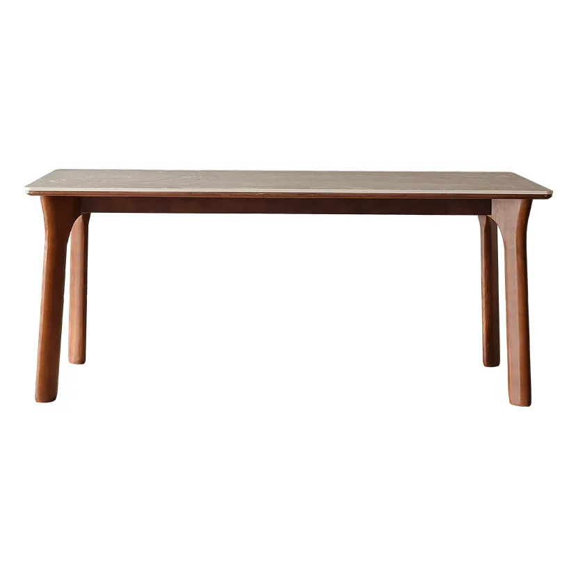 القرون الوسطى نمط ديلي فنغ الكهف الحجر روك بلاطة طاولة طعام وكراسي 2025 غرفة المعيشة الجديدة المنزل خشب متين الرجعية مستطيلة الدين