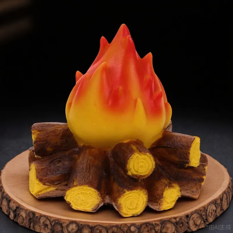 ledフェイクフレームデスクライト樹脂製模擬キャンプファイヤーナイトランプ装飾的な炎効果ライト、フェスティバルパーティーアトモスフィア用