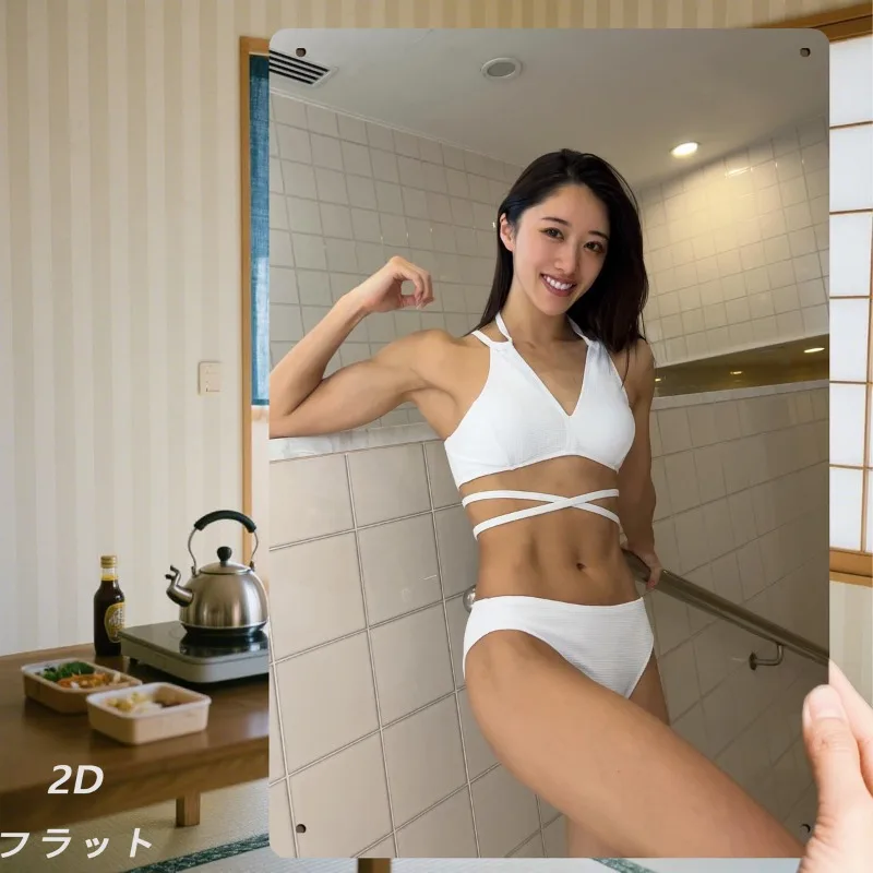 

2D Flat, 1pc Vintage Wall-Mounted Metal Sign With Retro Female Swimming Suit Design & Text - 8"x12" (20x30cm) Iron Decoration Fo