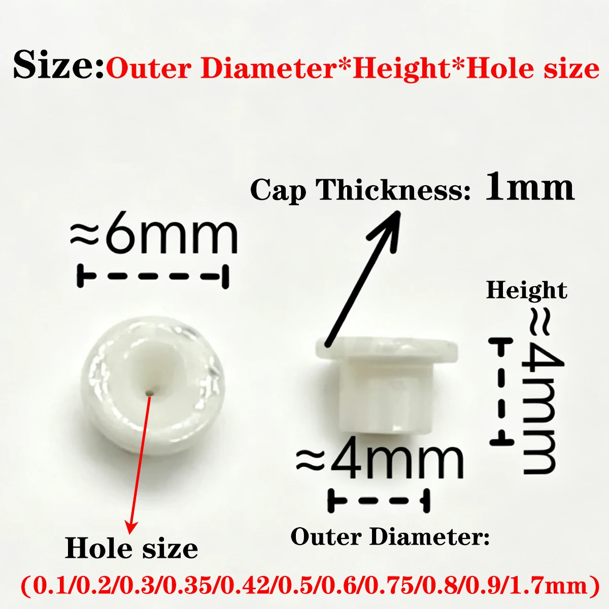 Yarn Guide Alumina Ceramic Eyelet 4x4mm for Textile Dryer Machine