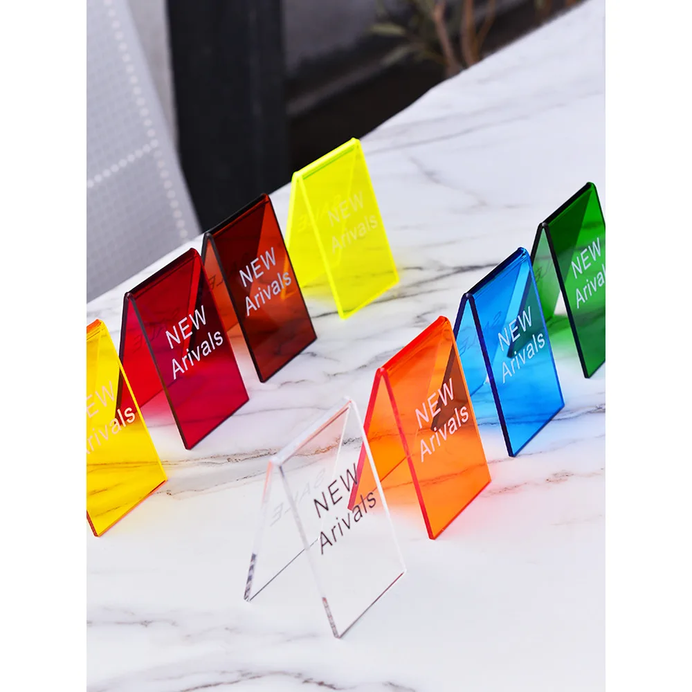 Supporto per codice QR da tavolo commerciale Placca display trasparente in acrilico personalizzabile con logo per il pagamento del menu e codici multimediali sociali