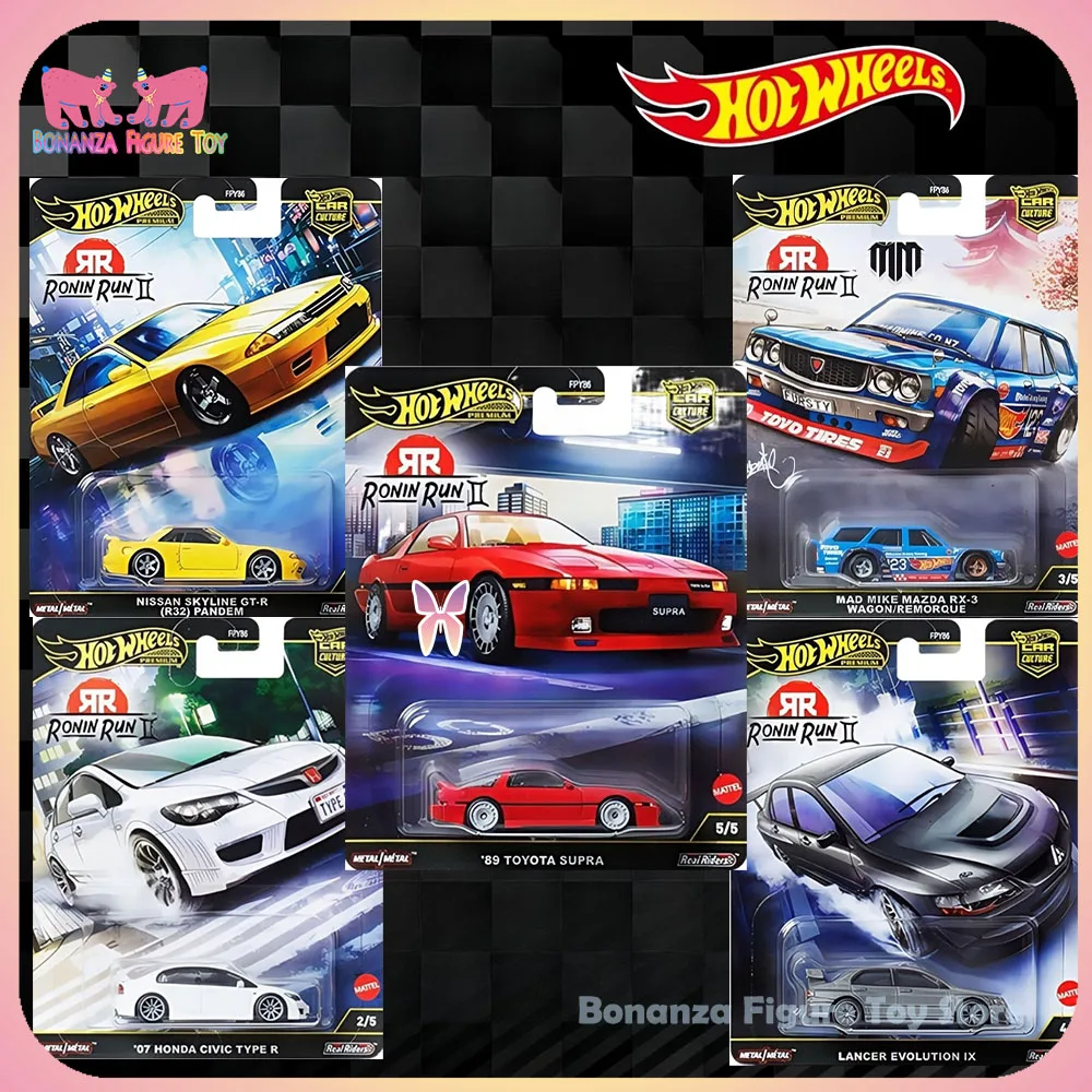 

Новая модель автомобиля Hot Wheels 1/64 Ronin Run II серии Honda Mazda Nissan GT-R Lancer EVO Toyota Collection, модель автомобиля из сплава, подарочная игрушка