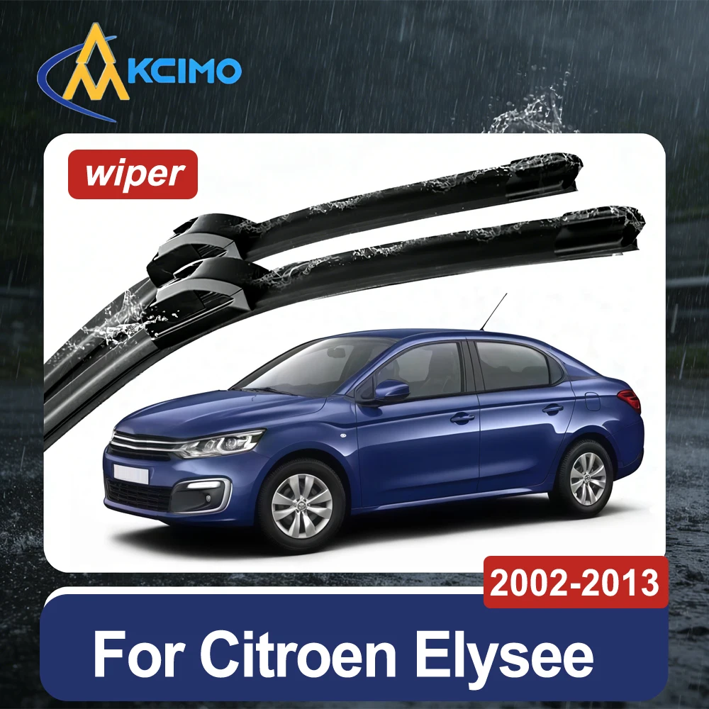 

Front Wiper Blades Replacement Kit For Citroen Elysée 2002-2013 All-Weather Performance Windshield Wipers Complete 2-Piece Set