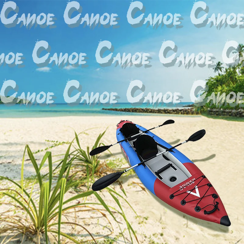 2-Person Inflatable Touring Canoe, Pool/River/Ocean Fishing/Adventure Boat 2025