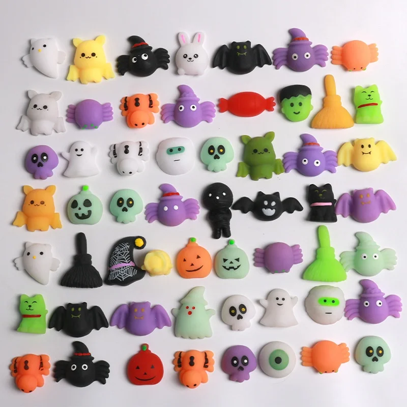 10-30 Stück Halloween Mochi Squishy Spielzeug-Set, Halloween-Partygeschenke, Süßigkeitenfreie Halloween-Leckereien für die Süßigkeiten- oder Scherzartikelaktion, Partyzubehör – Detail 1