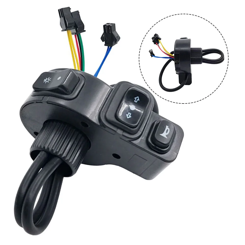 3 In1 Motorcycle Switch Electric Bicycle Scooter ATV Light/Turn/Signal Horn ON/OFF Button For Handlebars Motorbike Accessories