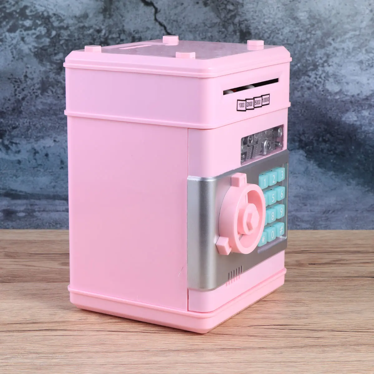 

Intelligent Voice Money Saving Box For Kids Code Safe Bank Automatic Paper Money Entrance Coin Deposit Pink Color Great Gift