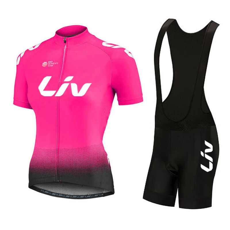 2023 LIV Women Team Bike Summer Cycling Jersey bib shorts Set Road Bicycle Jerseys MTB Bicycle Wear Breathable Cycling Clothing