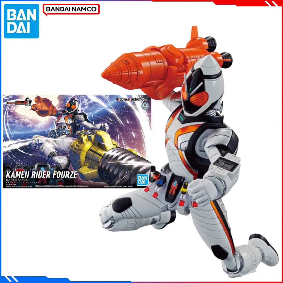 

Genuine Bandai Original Kamen Rider Figure Model Kit Frs Anime Figures Fourze Basestates Action Model Christmas Toy Gift for Kid