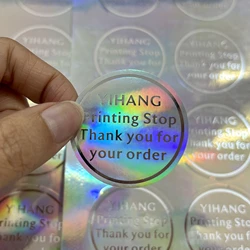 Laser hot printing custom logo all kinds of text waterproof can cut all kinds of graphics holographic stickers do not