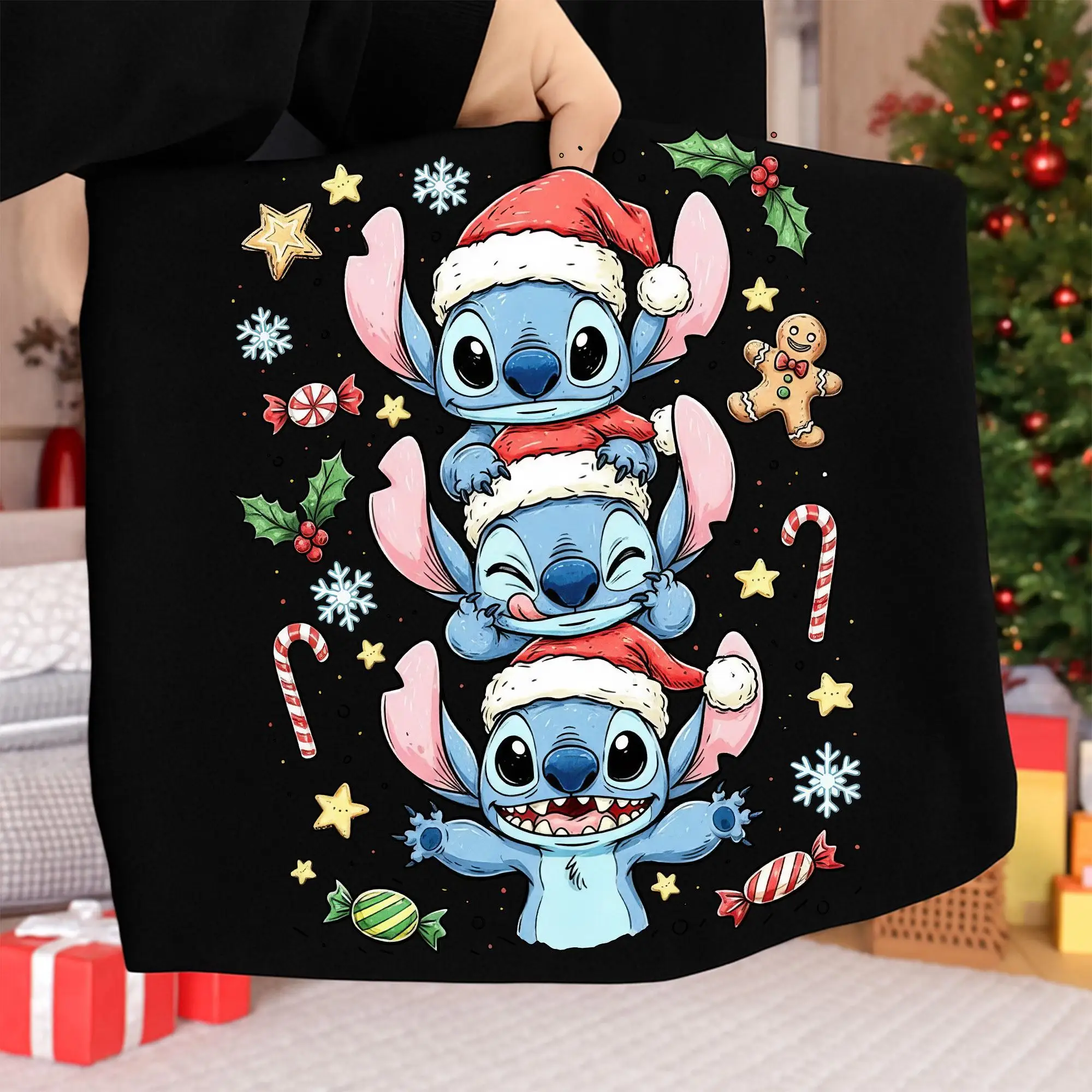 Retro Blue Monster Cartoon Character Png, Grunge Christmas Alien Cartoon Movie Png, Holiday Shirt Png, Merry Stitchmas Png