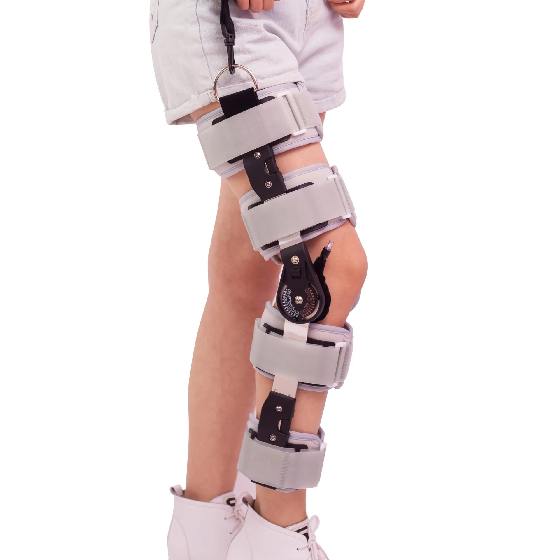 Hinged Knee Brace Immobilizer Orthosis Stabilizer for ACL MCL PCL Injury, Medical Orthopedic Support Stabilizer After Surgery