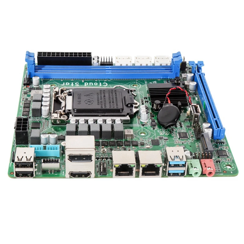 Black ITX B560 Main Board 6 SATA Interfaces Support 10/11 Generation CPU Mini PC Storage and Router Industrial Board