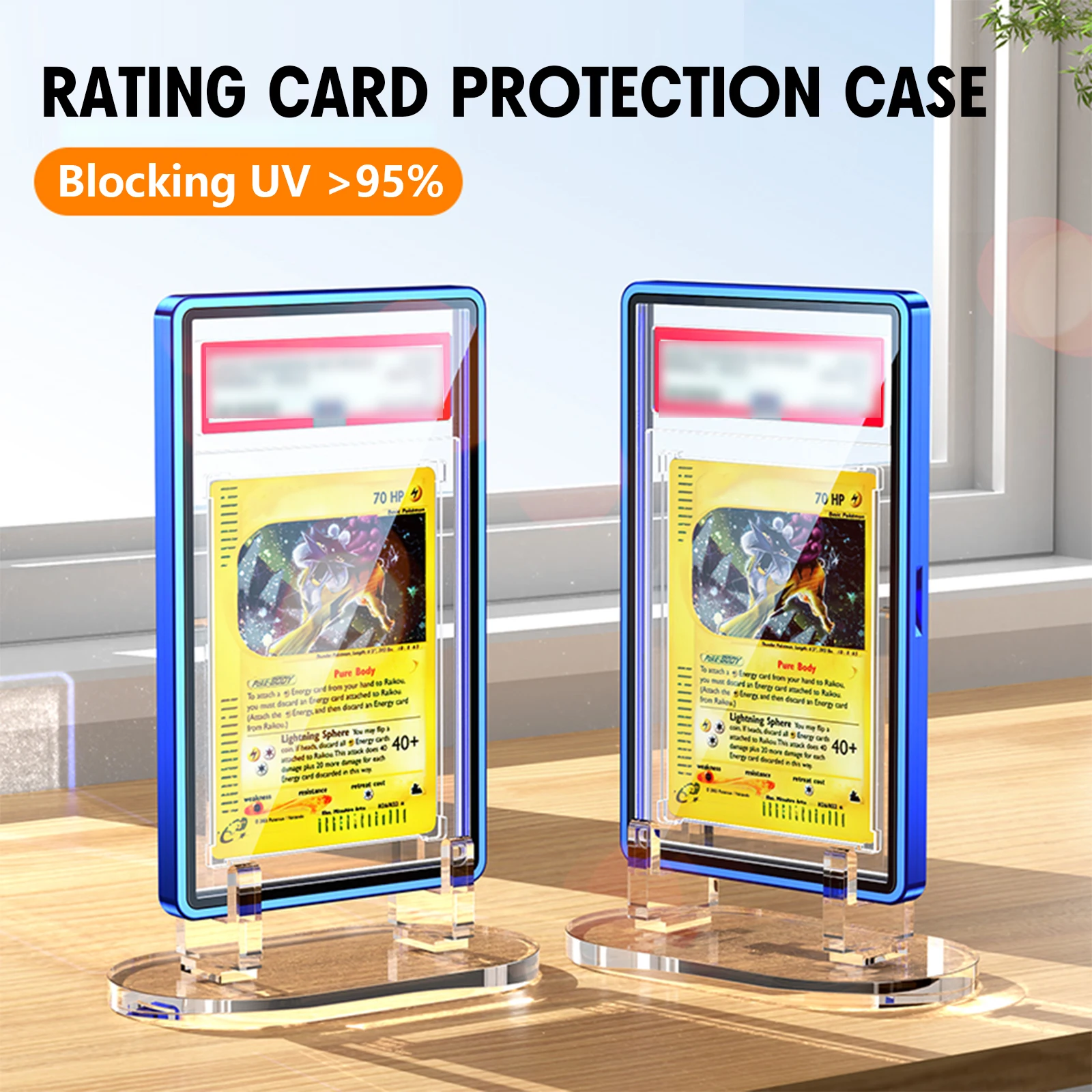 Per BGS PSA graduato Card Slab Protector Magnetic Metal Frame custodia in vetro Sleeves Storage Sports Display Box resistente ai raggi UV e ai graffi