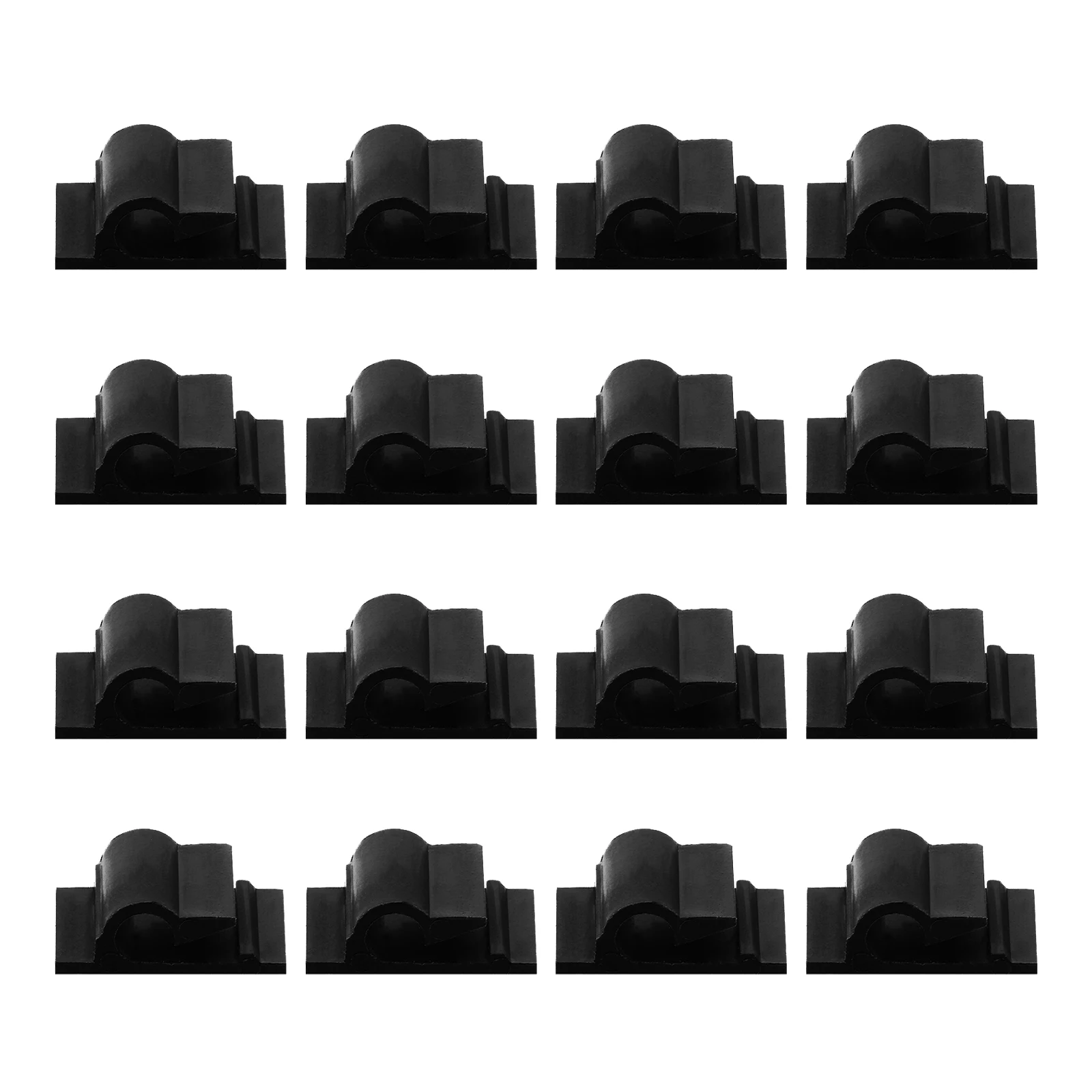 

100 Pcs Wire Holders for Cords Clamp Line Card Sticky Clips Adhesive Cable Desk Self-adhesive Organizers Black Office