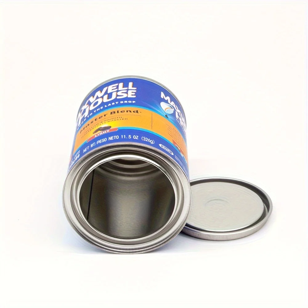 1 قطعة علبة مخبأة آمنة لتحويل القهوة ماكسويل مع حقيبة مقاومة للرائحة للطعام مع حجرة مخفية للمفاتيح والنقود والأشياء الثمينة