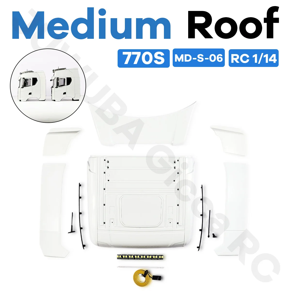 770S Medium Roof And High Roof Cab KIT With LED MD-S-06 For 1/14 Tamiyaa RC Dump Truck Tractor SCANIAA MODO Toy Model Parts