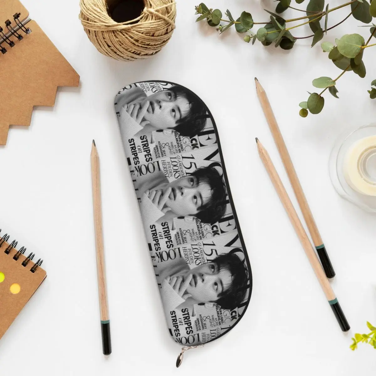 مقلمة Cha EunWoo Kpop Astro وحامل أقلام وحامل أدوات مكتبية للتخزين وحقيبة أقلام رصاص ذات سعة كبيرة لمدرسة الأولاد والبنات