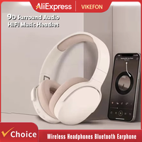 Fashion HIFI Stereo Headsets True Sports With Earphones TF/AUX Music Player with MicWireless Bluetooth Headphones Over Ear