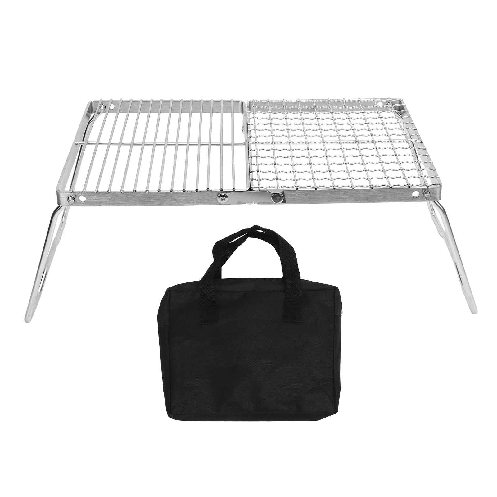 

Foldable Camping Grill Portable Folding Grill Thickened Stainless Steel Folding BBQ Grill Portable Camping Grate for Outdoor