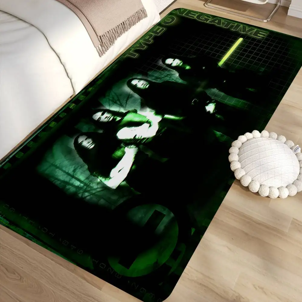 Classic  Metal Band T-Type O N-Negative Floor Mat Cheaper Anti-slip Modern Living Room Balcony Printed Bedside Mats