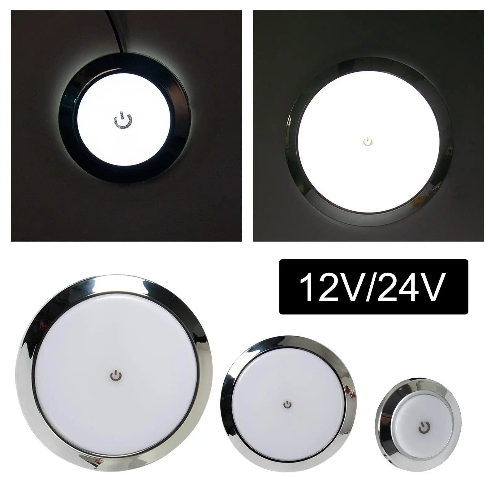 Painel de luz LED para teto interior do carro com interruptor de controle de toque adequado para caravana