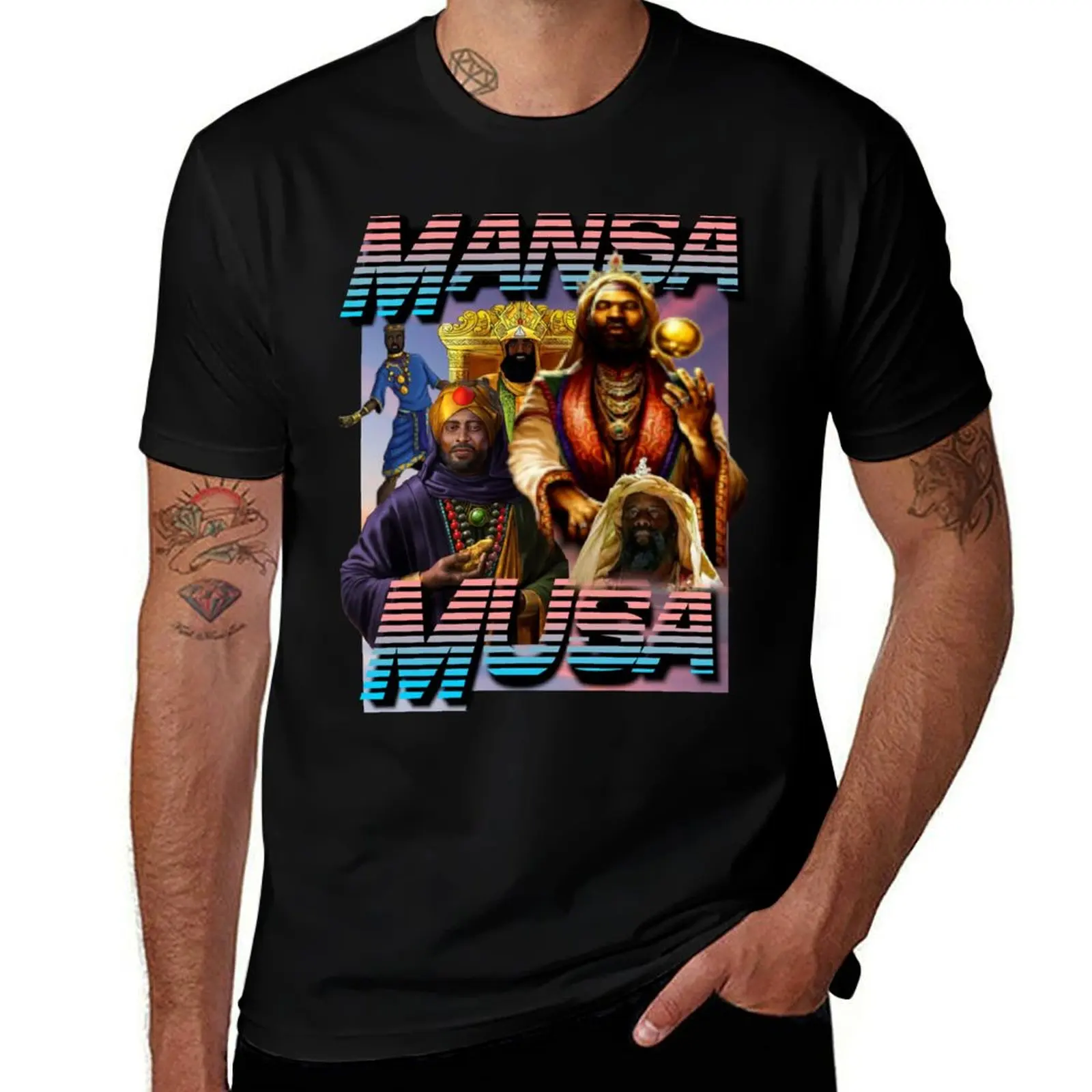 

Mansa musa gold T-Shirt t shirt custom print man t shirts for men
