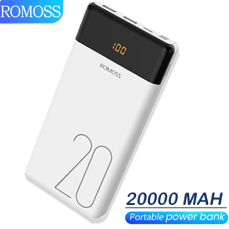 

ROMOSS Power Bank Portable Charger Power Banks Sale External Battery Power Bank 20000mah Lt20 Powerbank For Xiaomi Iphone 14 13