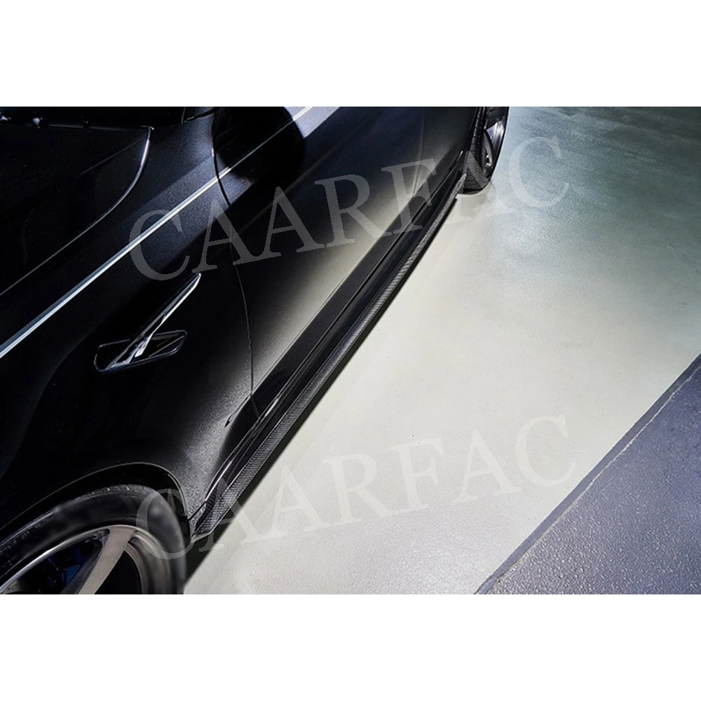 5 سلسلة ألياف الكربون التنانير الجانبية مصد الباب مآزر الحرس لسيارات BMW F90 M5 G30 M-SPORT 2018 2019 تصفيف السيارة