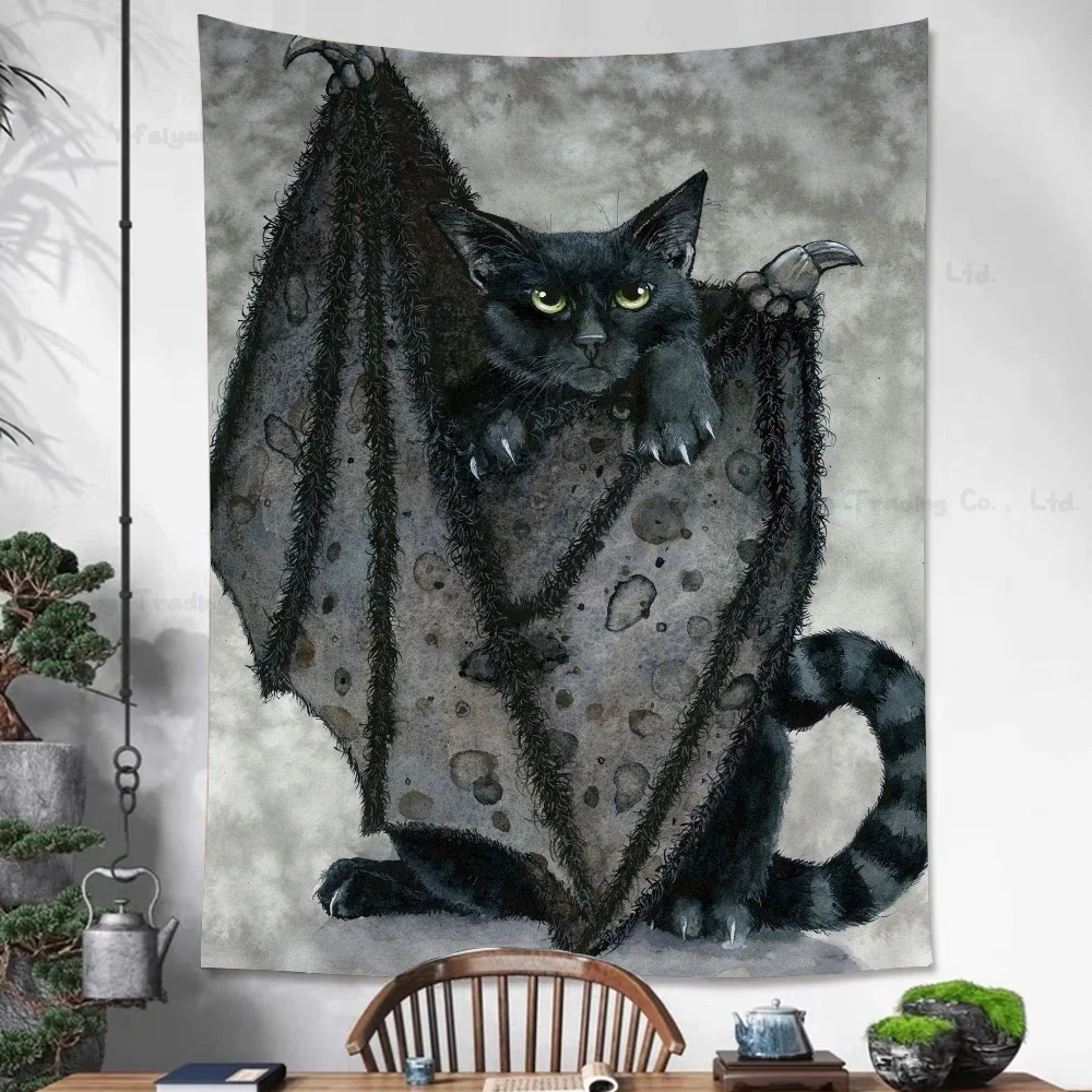 

Maggie Vandewalle Painting Tapestry Art Printing Japanese Wall Tapestry Anime Wall Hanging Home Decor