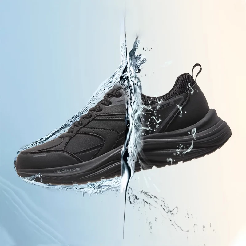 GOLDEN CAMEL Men's Sneakers Women Leather Waterproof Casual Shoes Ladies Black Basketball Sports Running Shoes for Men 2023 New