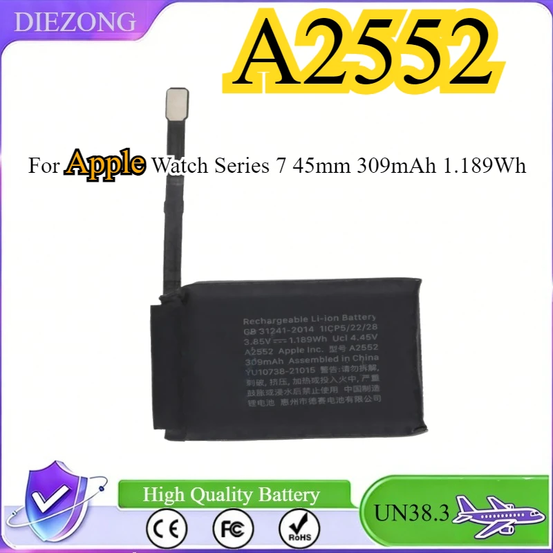 

Replacement Battery A2552 For Apple Watch Series 7 45mm 309mAh 1.189Wh
