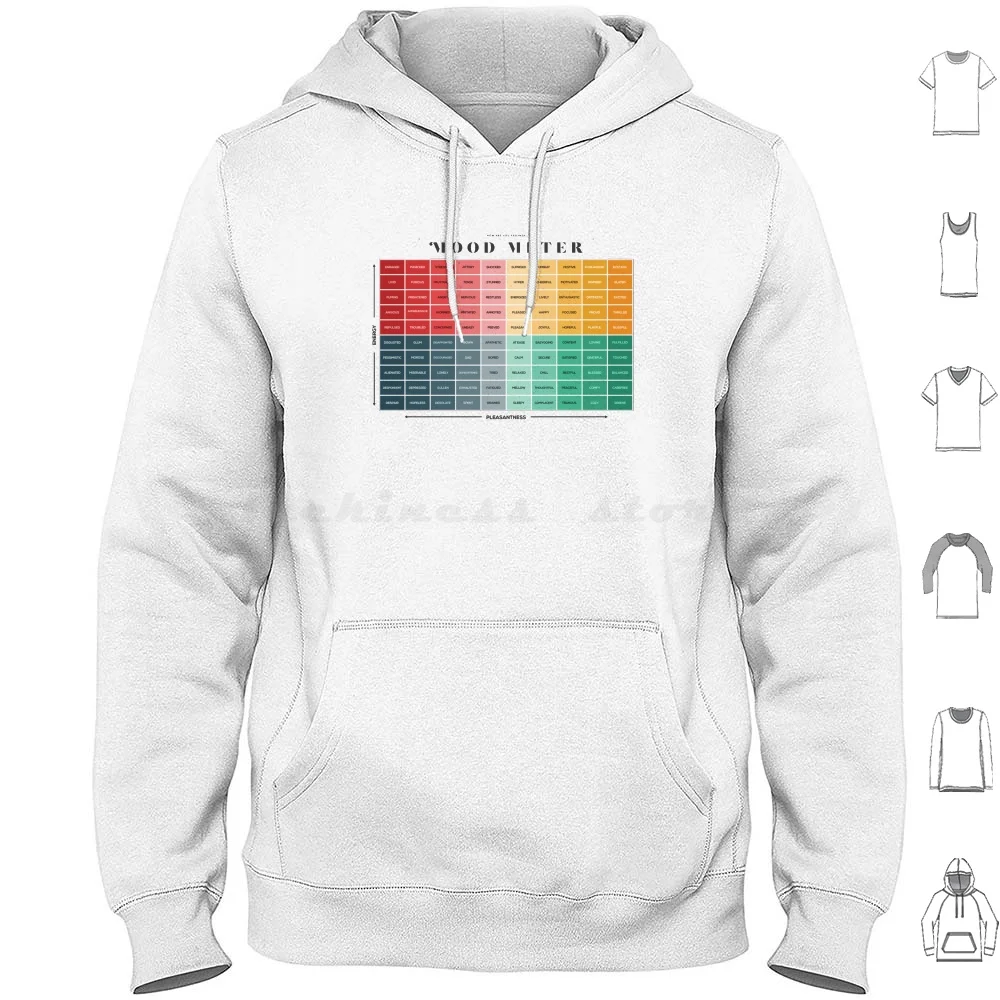 Mood Meter Hoodies Long Sleeve Mood Meter Cbt Therapy Feelings Emotions Dbt Therapy Psychiatry Therapy Therapist Mental