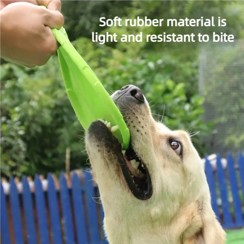 Hundespielzeug Weiche Silikon-Flugscheibe Langlebige Bissresistente Mehrfarbige Frisbee Welpen Outdoor Interaktives Trainingszubehör – Detail 2