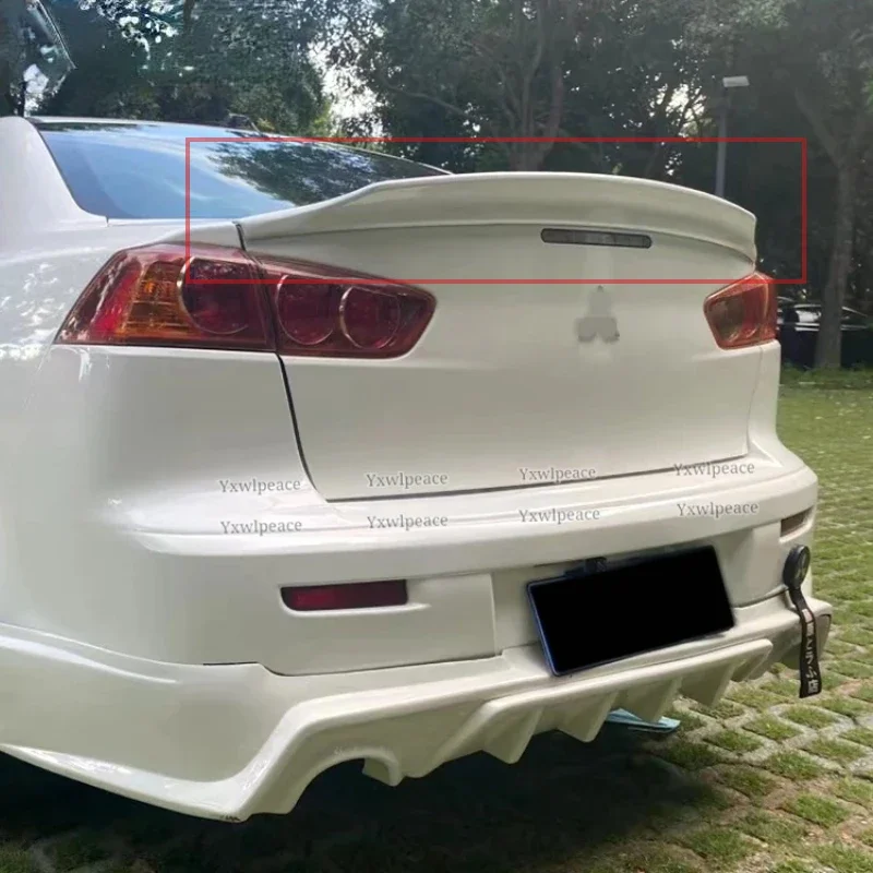 For Mitsubishi Lancer EX Evo 2008 09 10 11 12 13 2014 2015 Spoiler ABS Primer Color Rear Trunk Lip Spoiler Wing Car Accessories